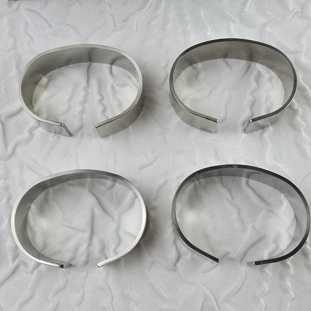 Stelton Of Denmark Set of 4 Napkin Rings Svend Jensen Stainless‎ Steel